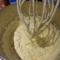 Sugar and eggwhite mixture - after whisking
