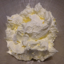 Creamed butter, sugar and salt